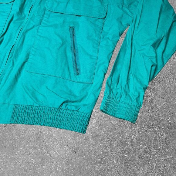American Vintage 80s Corvette Club Teal Jacket Large - Picture 3 of 5